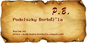 Podolszky Borbála névjegykártya